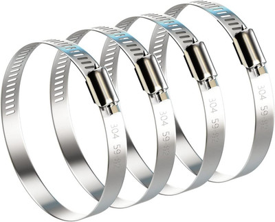 3 Inch Hose Clamp Adjustable 304 Stainless Steel Duct Clamp 4 Pack Worm Gear Cla