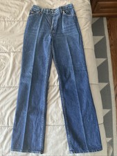 VTG 70s Levi  s Women Orange Tab California Straight Blue Jeans 31  X 32  