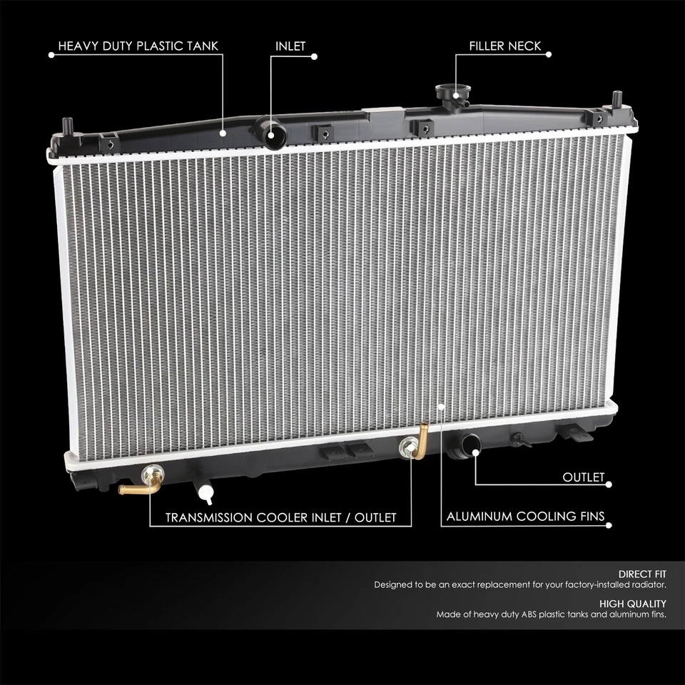 Radiador de refrigeración de núcleo de aluminio estilo OE para Honda CR-Z Insight 10-16 DPI 13105 Foto 2 de 4