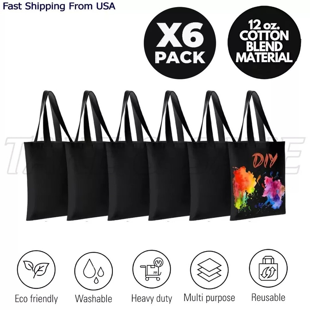 12oz thickness Blank Canvas Tote Bags Shopping Bags Canvas Bag DIY Printed