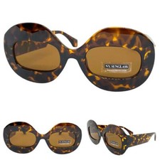 OVERSIZED Vintage Funky Retro Style SUN GLASSES Large Thick Round Tortoise Frame