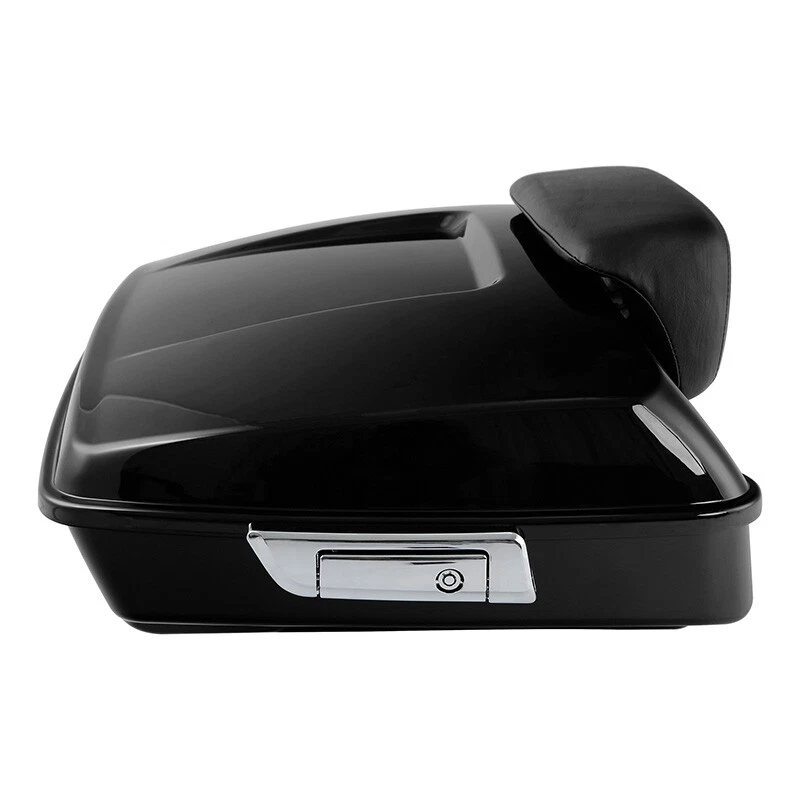 Chopped Trunk Backrest Chrome Mount Rack Fit For Harley Softail Fatboy 2008-2017 - Image 2 of 4