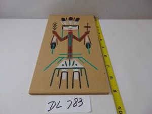 Vintage Southwest Sand Art Medicine Man Southwest 5" x 9" Tucson Holualoa