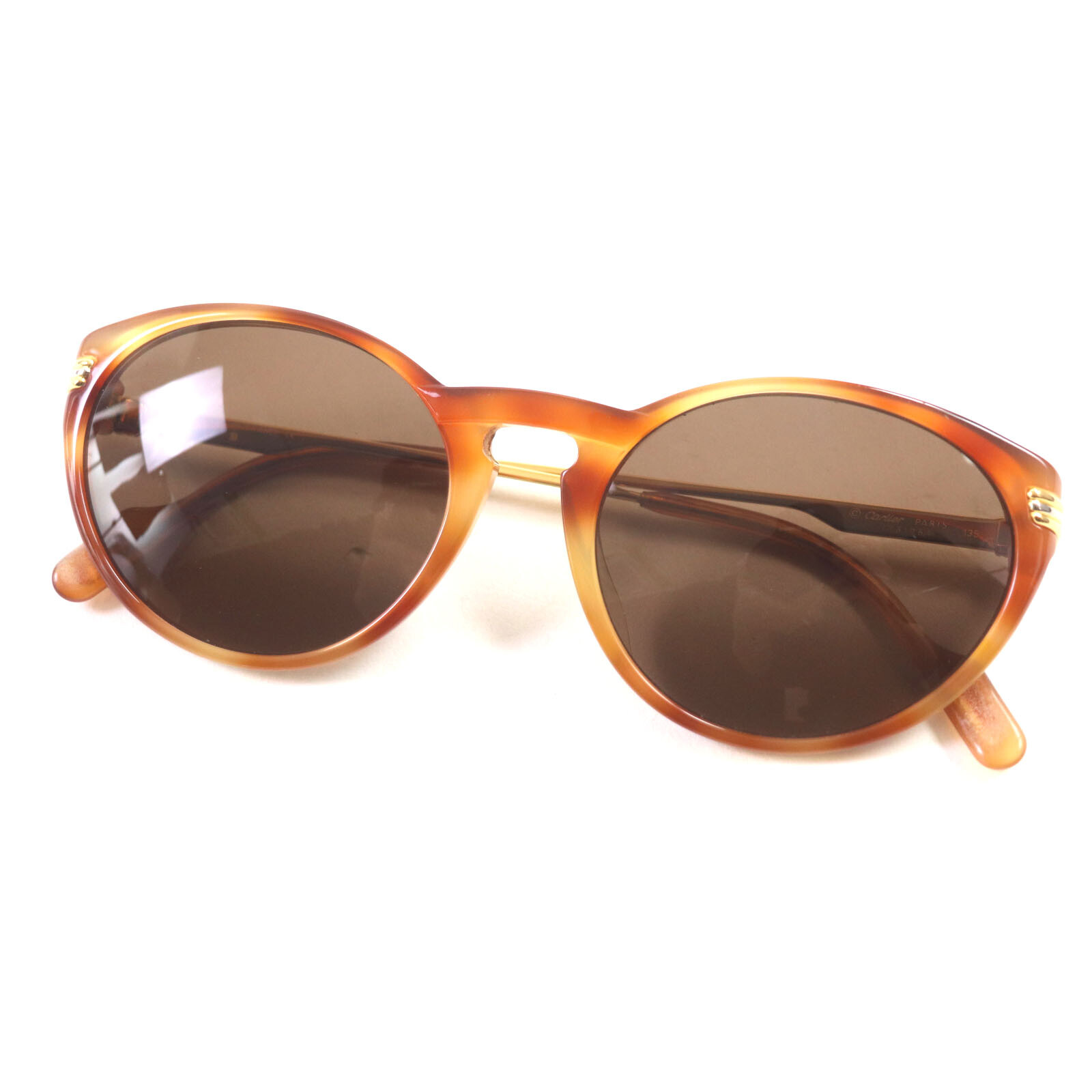 Cartier Trinity Marble Pattern Sunglasses Brown 5… - image 2