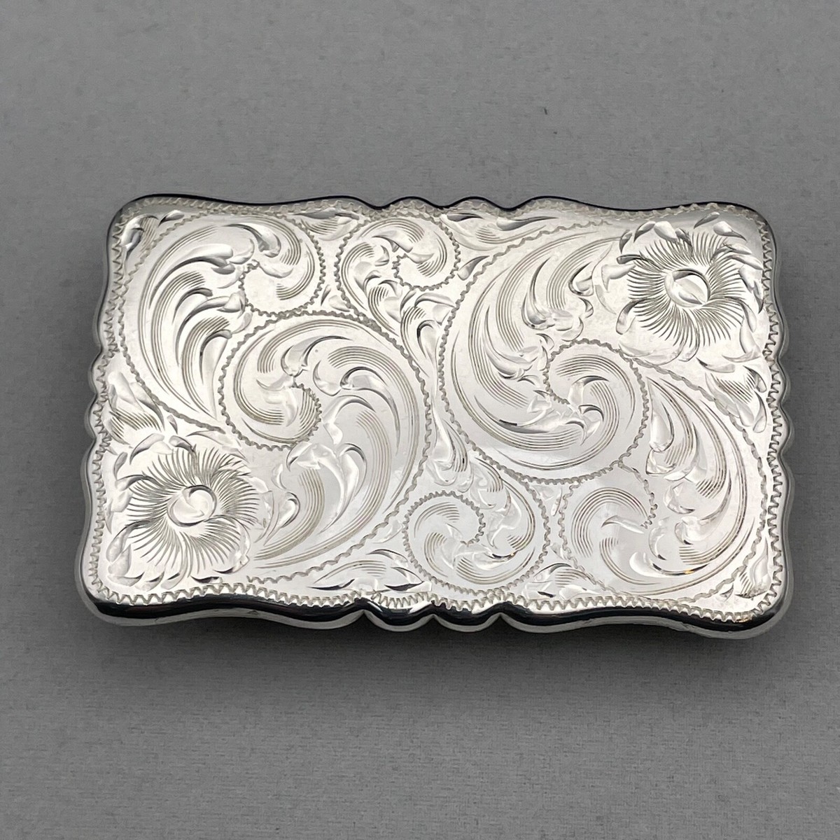 Collectible Diablo Sterling Silver Belt Buckle Wide Leather Belt Ornate Acorns Diablo Silver Belt - Etsy main image 2