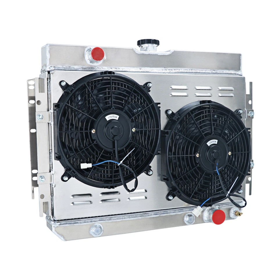 3 Row Radiator+Shroud Fan For Chevy Chevelle Bel Air Impala Caprice 1963-1968 65 Foto 4 de 4