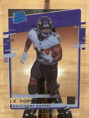 2020 Panini Chronicles JK Dobbins Clearly Donruss Rated Rook Ravens J.K. RC