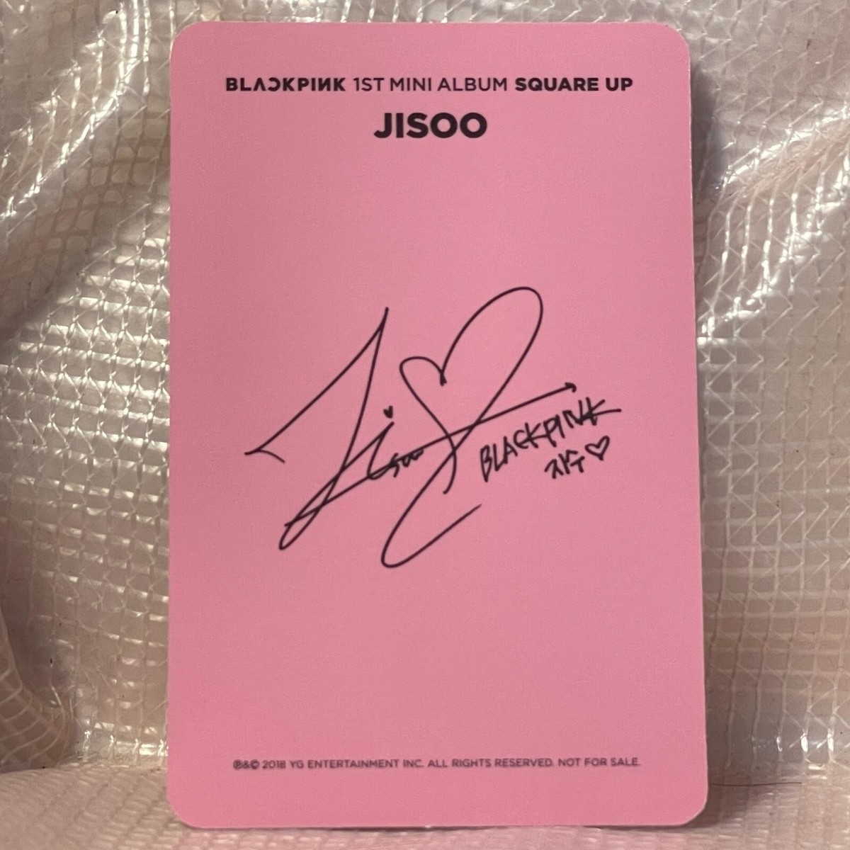 Jisoo Official Photocard BlackPink 1st Mini Album Square Up Yg Ent