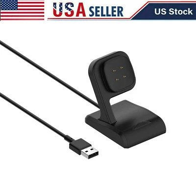 USB Power Charging Cable Replacement Charger Cradle Dock Fit Fitbit Sense 2
