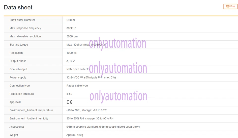 Autonics E40S8-1000-3-N-24 Rotary Encoders Incremental Type NPN New 1PCS 1x - Image 4 of 4