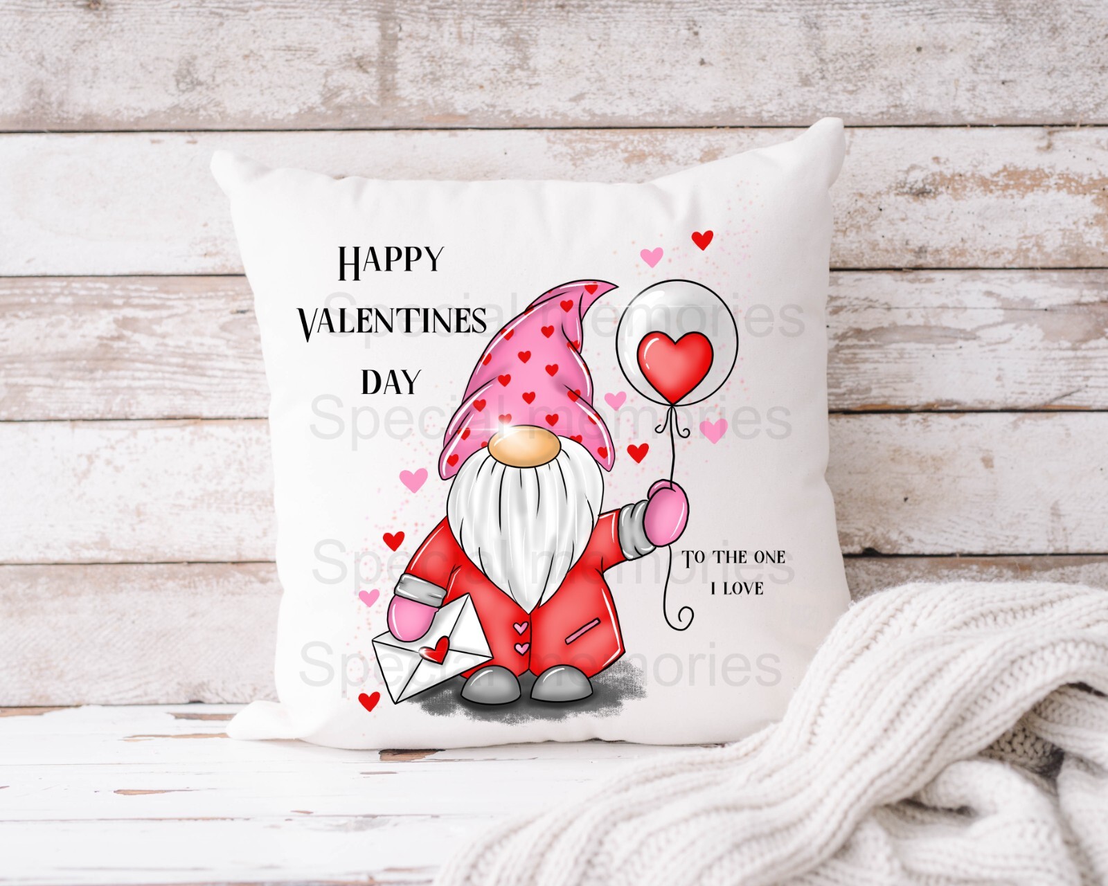 Valentine’s Day Cushion Love Gonk Pillow Hearts Valentines Love You