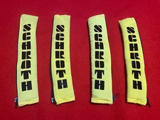 SCHROTH RACING HARNESS PADS YELLOW VINTAGE OLD SCHOOL 2 PAIR USED