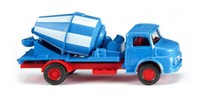 Wiking 1:87 053202 Betonmischer Mercedes Kurzhauber Blau/Weiß Neu Ovp