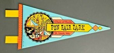 Chain Of Rocks Fun Fair Amusement Park Blue Pennant Sticker NOS St Louis PB6