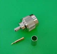(2 SETS) N Male Crimp Connector for RG58 RG142 RG400 LMR195 - USA Seller