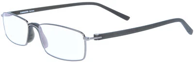 Elegante Rodenstock ProRead R2640-C Lesehilfe in Grau-Gun aus feinem Edelstahl