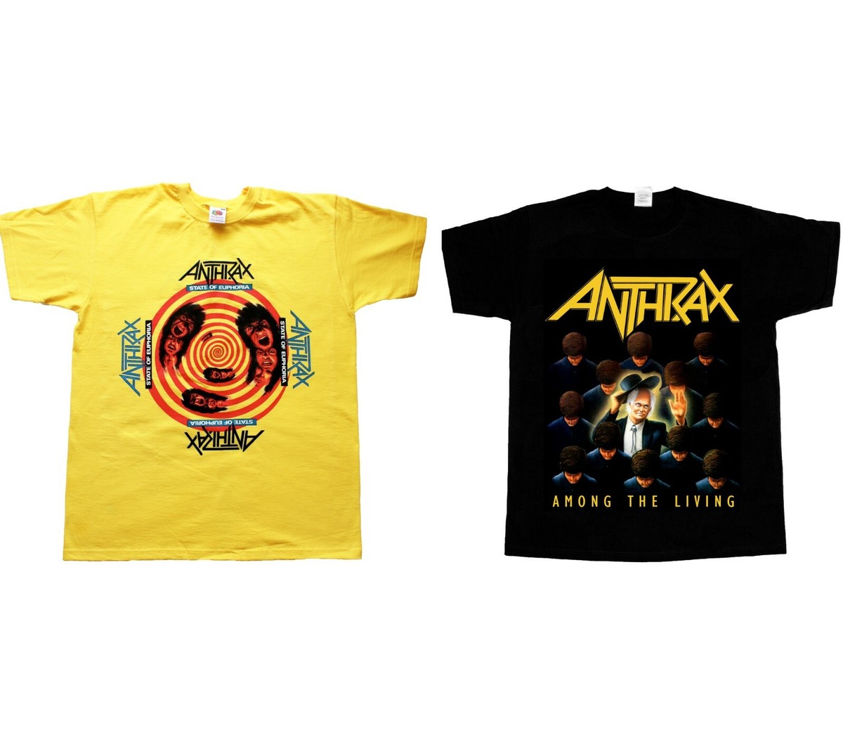 ANTHRAX STATE OF EUPHORIA AMONG THE LIVING Short Long sleeve new T