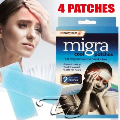 Masterplast Migra Cool Patches Instant Relief Migrane & Headache 4 Patches