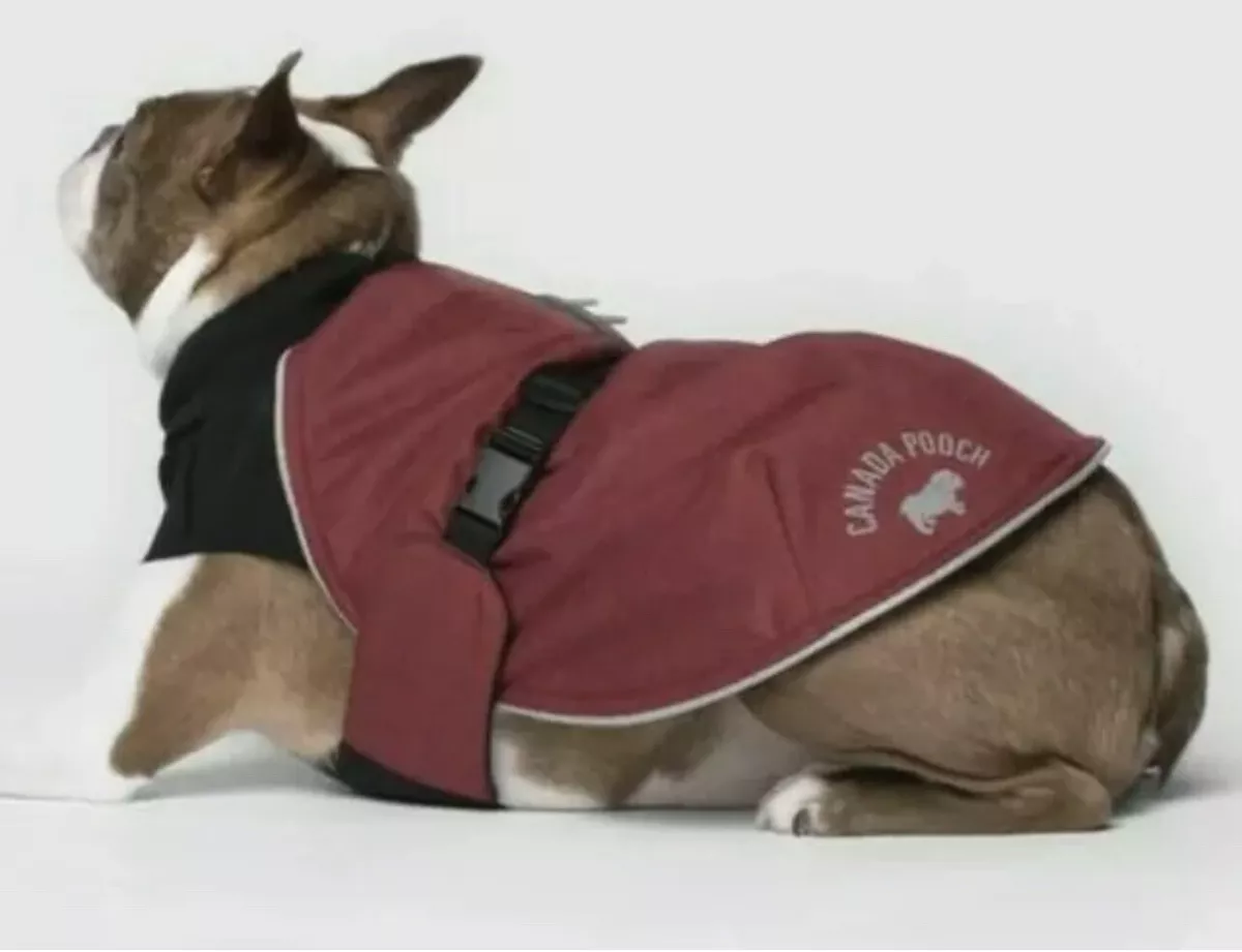 CANADA POOCH Expedition Dog Adjust. Winter Coat CP01389 Red black Sz 10 Small