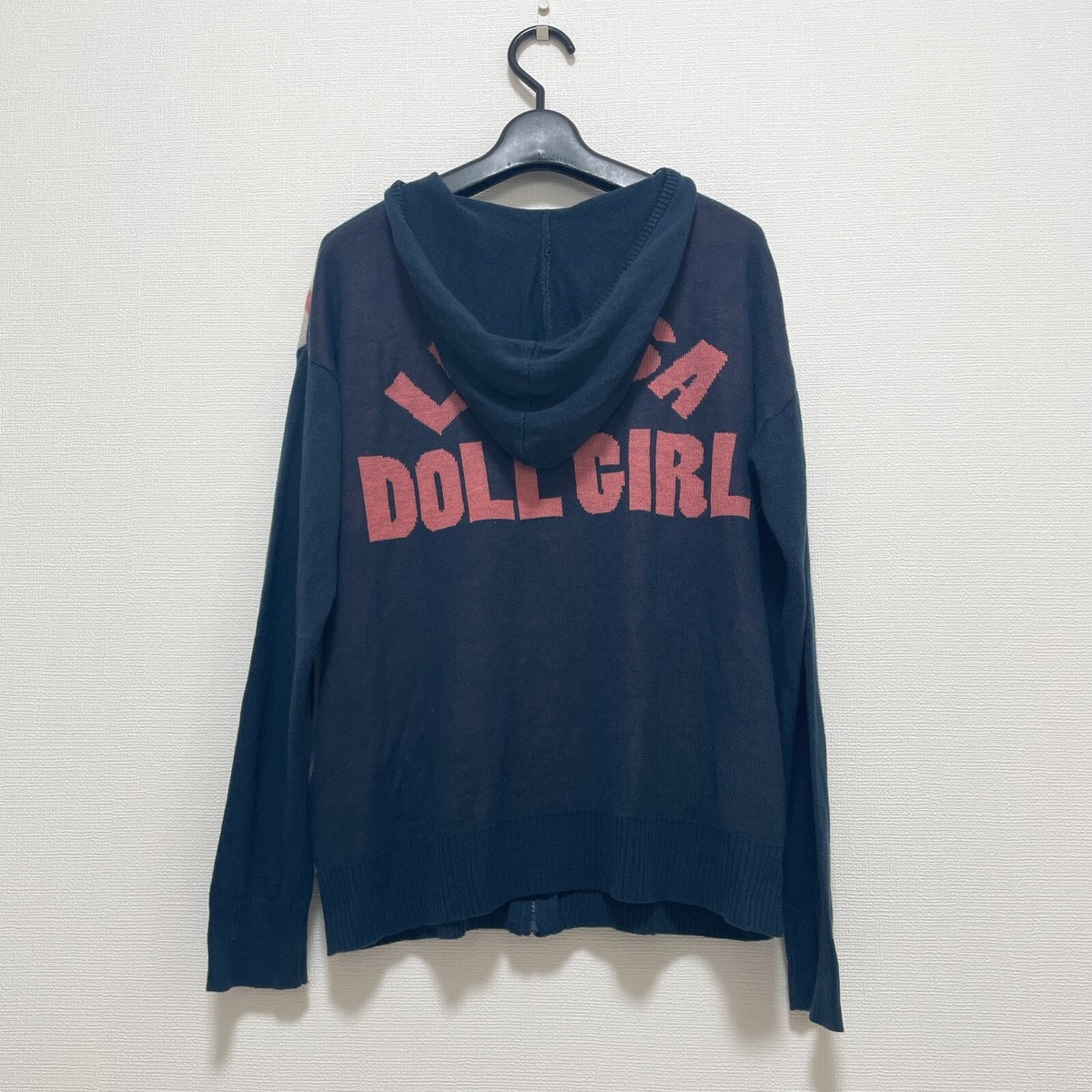 LIZ LISA Doll Knit Hoodie Dark Blue Size M Shibuya 109 Gal LIZ LISA Doll Knit Hoodie Dark Blue Size M Shibuya 109 Gal