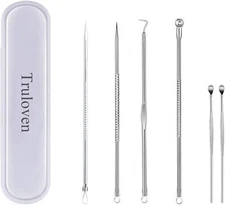 6PCS Blackhead Remover, Blackhead Extractor, Pimple Extractor, Pimple Popper Too