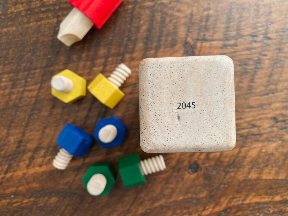 Guidecraft Wooden Screw Block Montessori Learning Toy Memory & Fine Motor Skills - Image 4 of 4