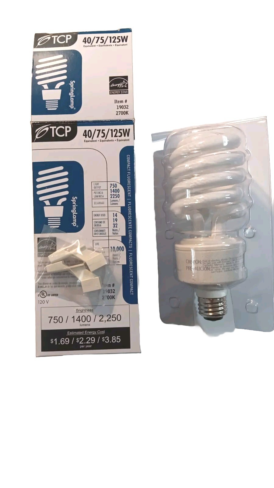 TCP Compact Florescent  Bulb  ( Three Way  40/75/125W