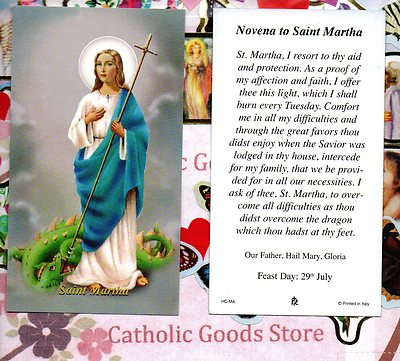 Novena to Saint Martha - RAP - Paperstock Holy Card | eBay