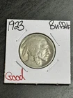 1923 P Buffalo Nickel G Good Better Date Coin (Raw14877)