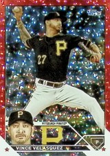 2023 TOPPS UPDATE #US243 VINCE VELASQUEZ RED FOIL 27/199 NM-MT