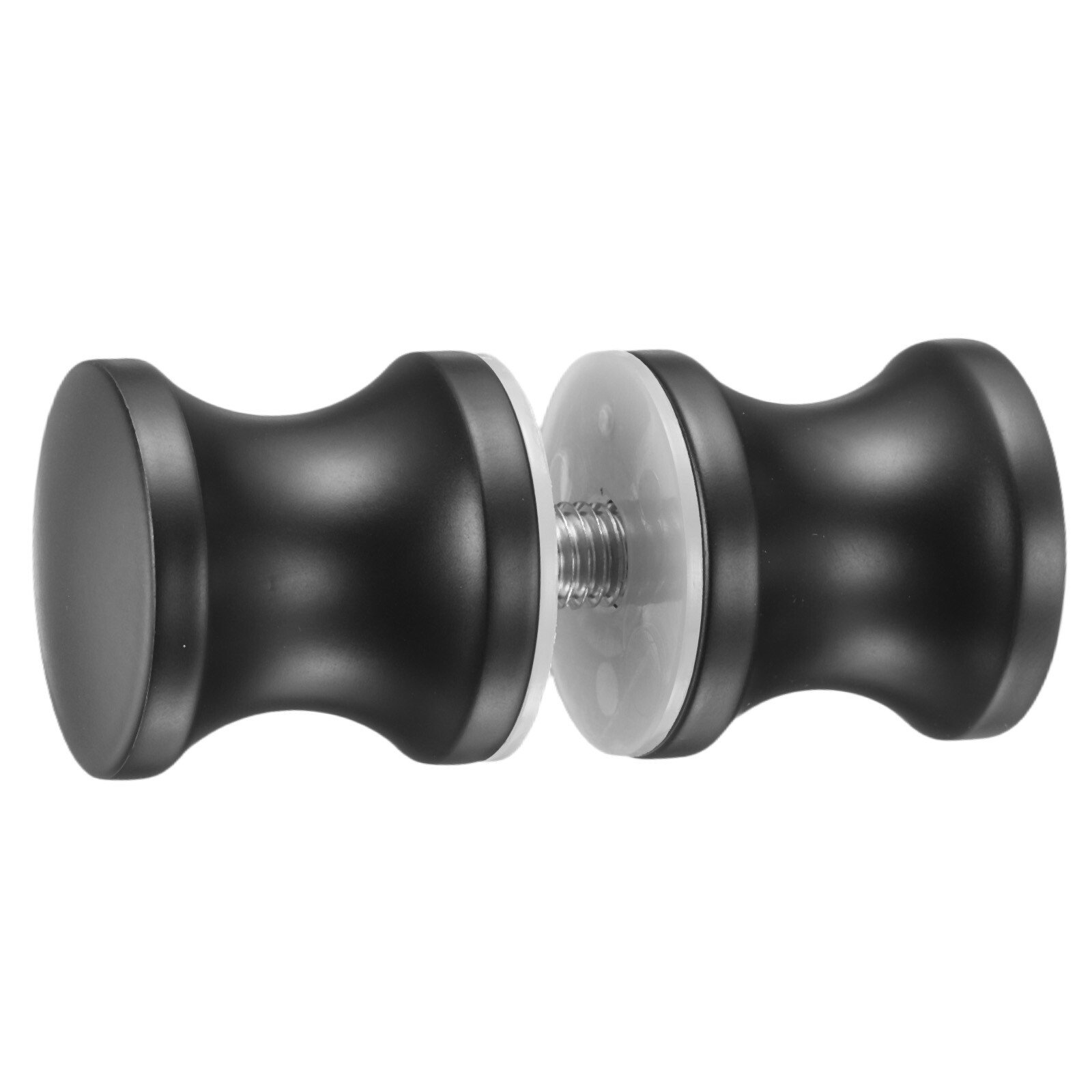 Black Sliding Shower Door Handles with Knob and Side Pull