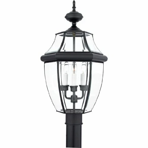 Quoizel NY9043K 3-Light Newbury Outdoor Lantern in Mystic Black - Picture 1 of 7
