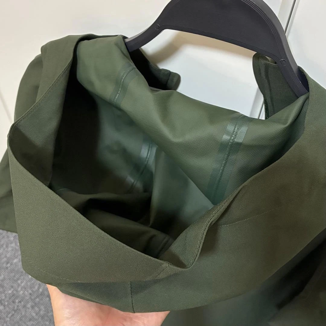 UNIQLO BlockTech Parka 3D Cut Olive Mens Size S Near Mint Japan image 4