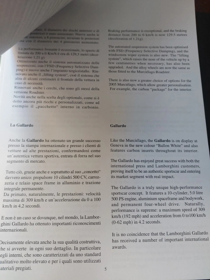 Lamborghini Press Ginevra 2005 Murcielago Gallardo Concept S Con Cd - Immagine 4 di 4