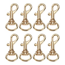 Swivel Eye Bolt Snap Hook 8PCS Single Ended Bolt Snap Clips, Light Gold