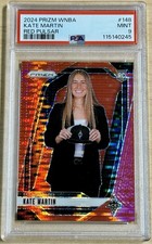 2024 Panini WNBA Prizm Kate Martin RC Red Pulsar /299 Aces PSA 9 Mint