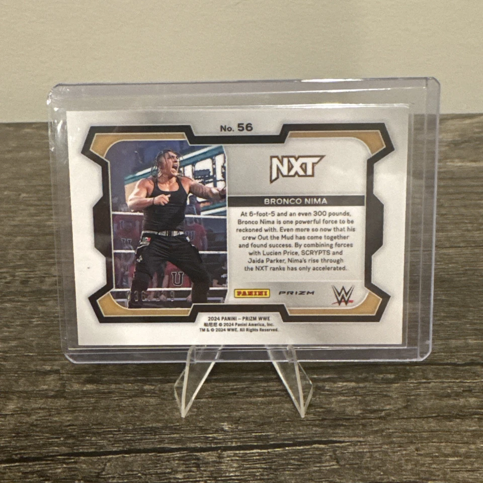 2024 Panini Prizm WWE - Bronco Nima #56 Red Pulsar Prizm /399 (RC) - Image 2 of 2