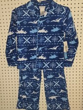 Komar Kids Blue Winter Boy's 2 Piece Pajama Set Size 6/7