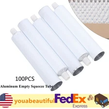 100pcs Travel Tube Aluminum Empty Unsealing Toothpaste Tubes Environmentally
