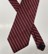 Brooks Brothers Makers Tie Men's 57.5x3.9 Red Silk Repp Corpcore Made In USA