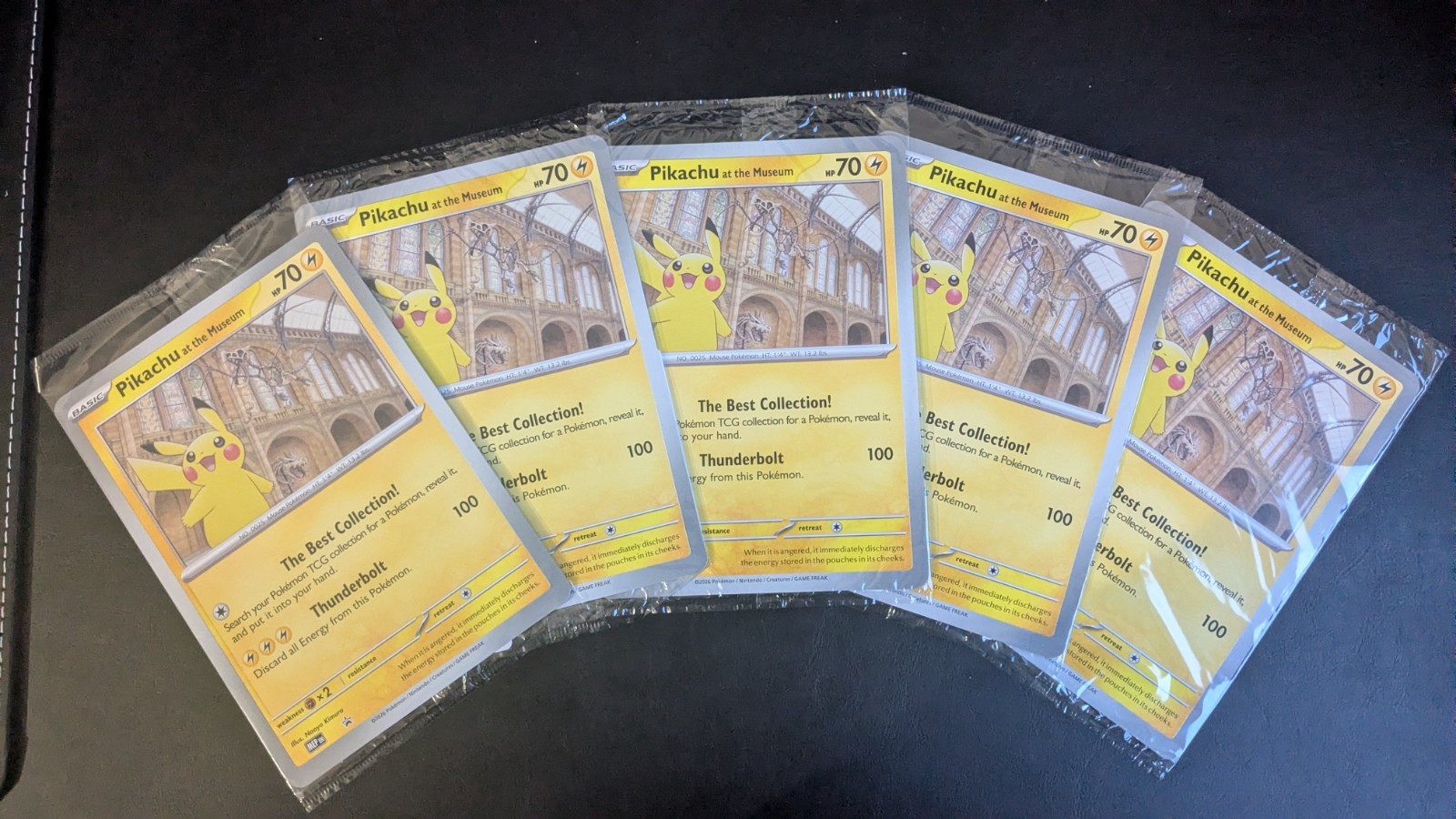 Sealed Pikachu at the Museum Black Star Promo Jumbo Cards x5