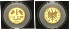 BRD 1 Goldmark 2001  J  1 DM Gold - 999,9  Stempelglanz   in original K.  143698