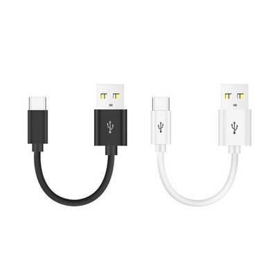 Short USB to Type-C Cable Cord Support Fast Charge & Data Transfer for Phone 15