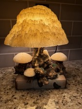 Vintage Coral Mushroom Lamp Excellent Works R...