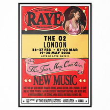 Listing image for Raye Concert Poster London O2 2026 Poster Print For Raye Fans A5 A4 A3 A2 A1