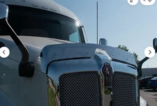 KENWORTH T680 NEXT GEN 2021+ BUG SHIELD DEFLECTOR STAINLESS STEEL #19126