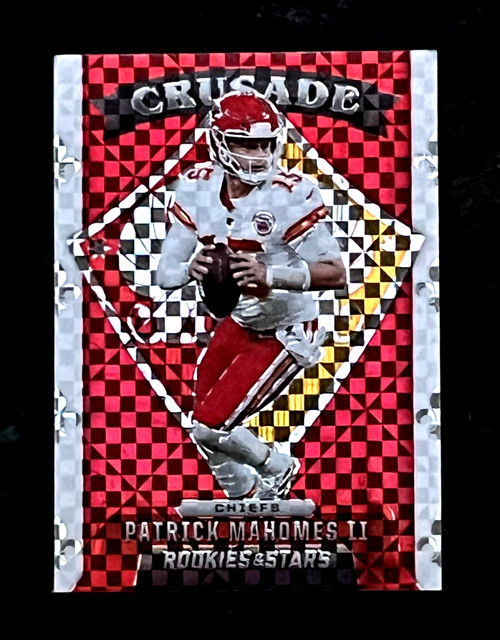 Patrick Mahomes 2021 Panini Rookies & Stars CRUSADE Red Plaid Prizm Chiefs CR-1