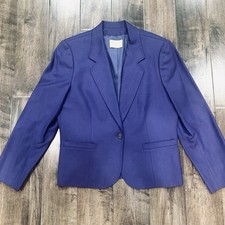 PENDLETON Women s 100 Virgin Wool Violet Blazer Size 14