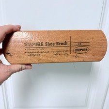 VINTAGE EMPIRE SHOE SHINE BRUSH Shoeshine Hardwood SPLIT BRISTLE USA BUFF