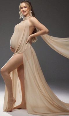 Beige Maternity Photoshoot dress | eBay Beige Maternity Photoshoot dress | eBay